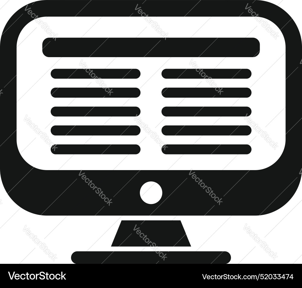 Computer showing website code programming icon Computer showing website code programming icon vector image