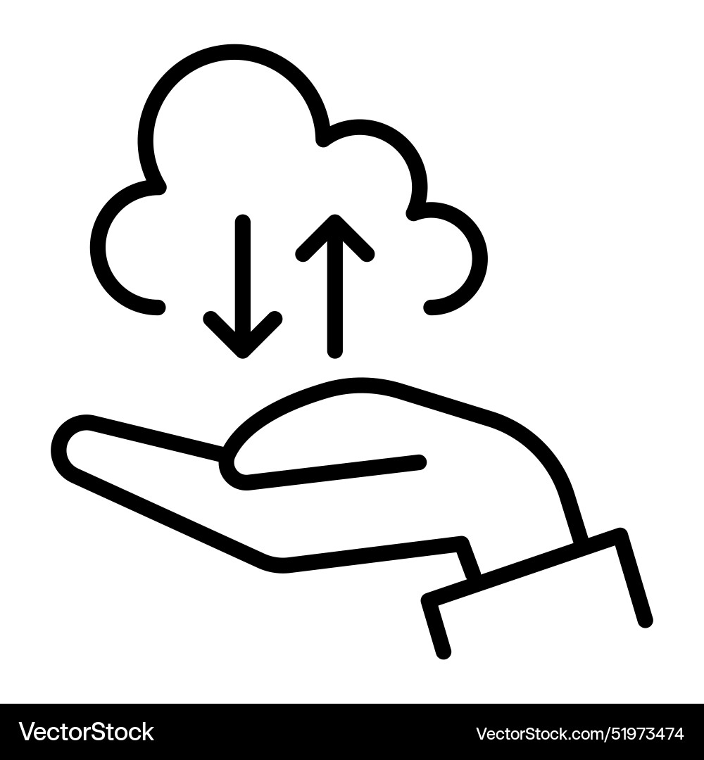 Data communication icon in thin line style vector image