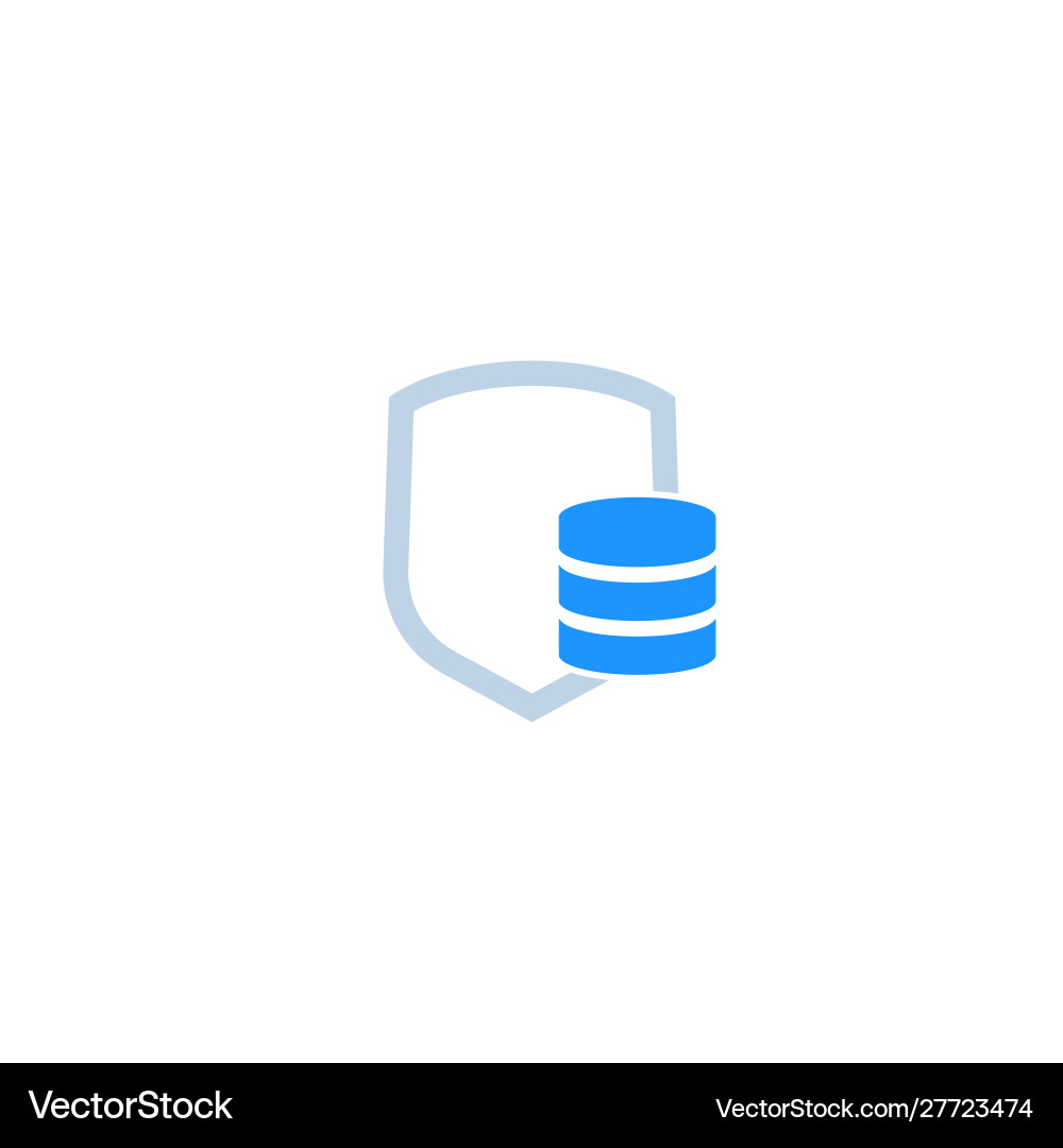 Database security data protection icon vector image