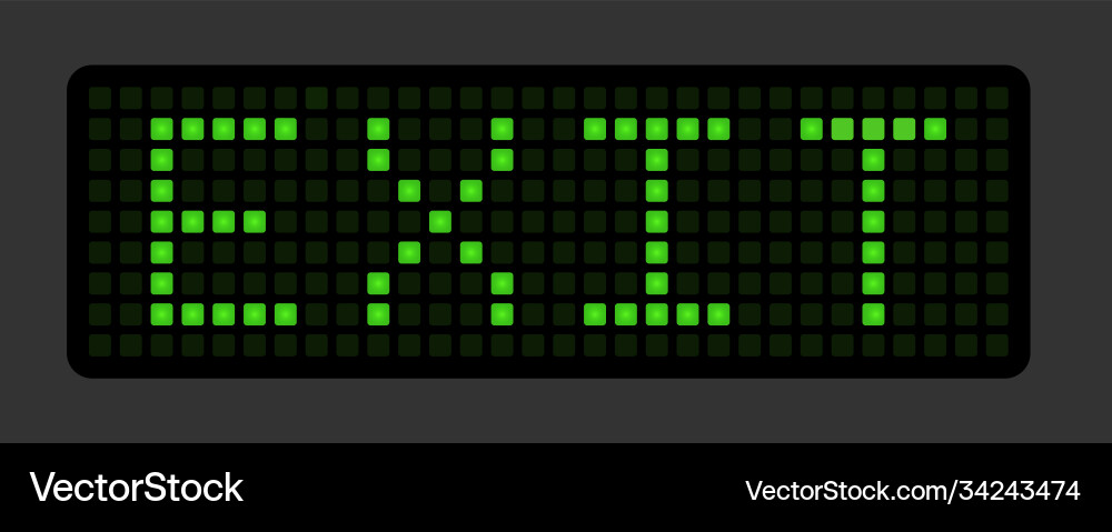 Electronic display in green with word exit Vector Image