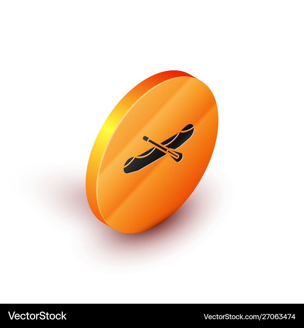 Isometric rafting boat icon isolated on white Isometric rafting boat icon isolated on white vector image