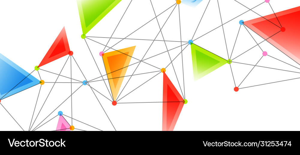 Line points connections triangular technology Line points connections triangular technology vector image