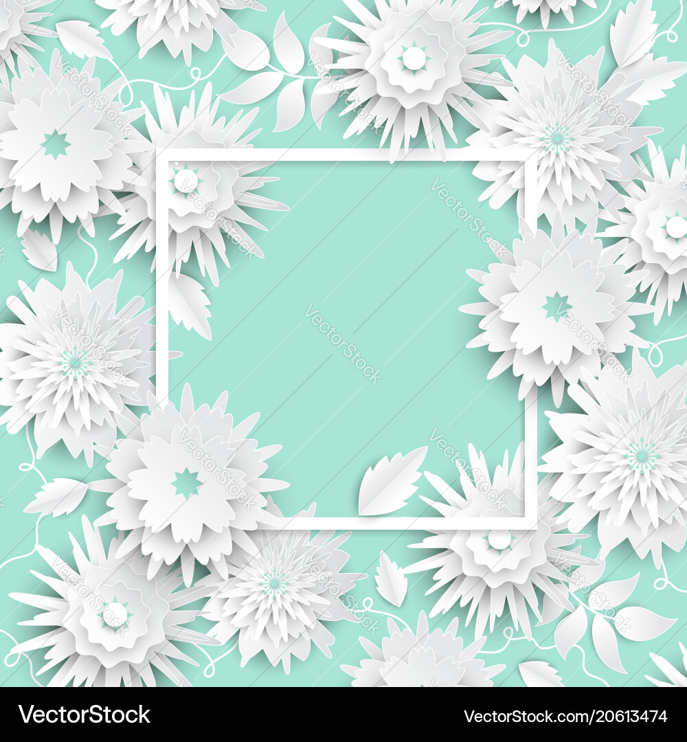Papier geschnittene Blumen - modern bunt Papier geschnittene Blumen - modern bunt vektorbild