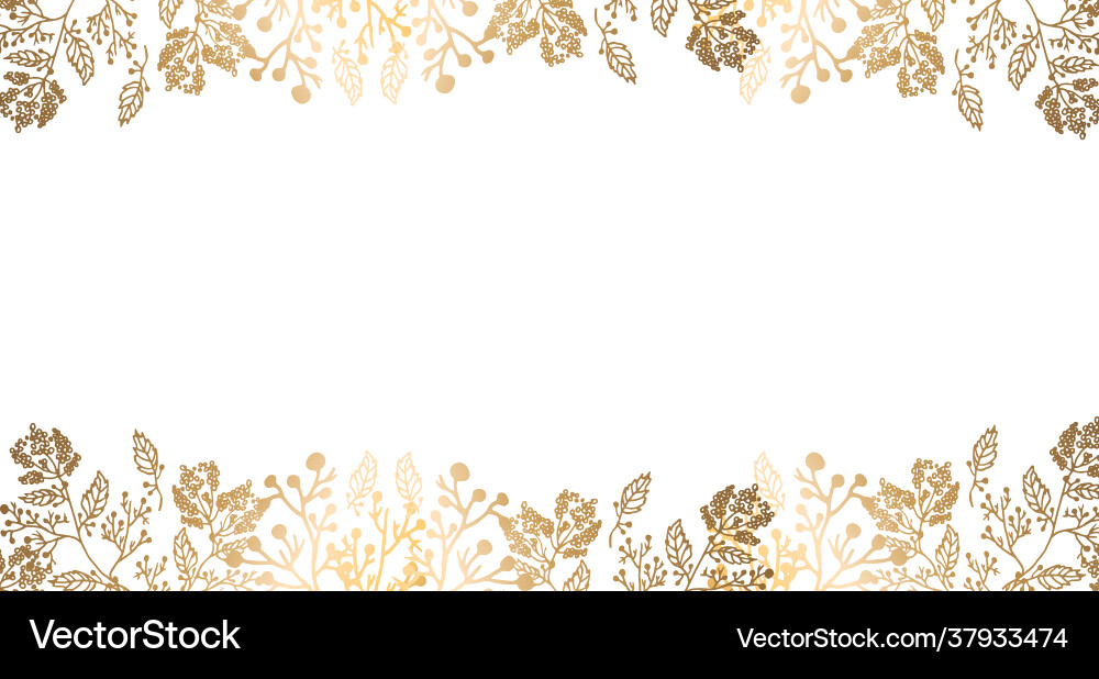 Pflanzen Linie Goldrahmen ist glänzend horizontal Pflanzen Linie Goldrahmen ist glänzend horizontal vektorbild