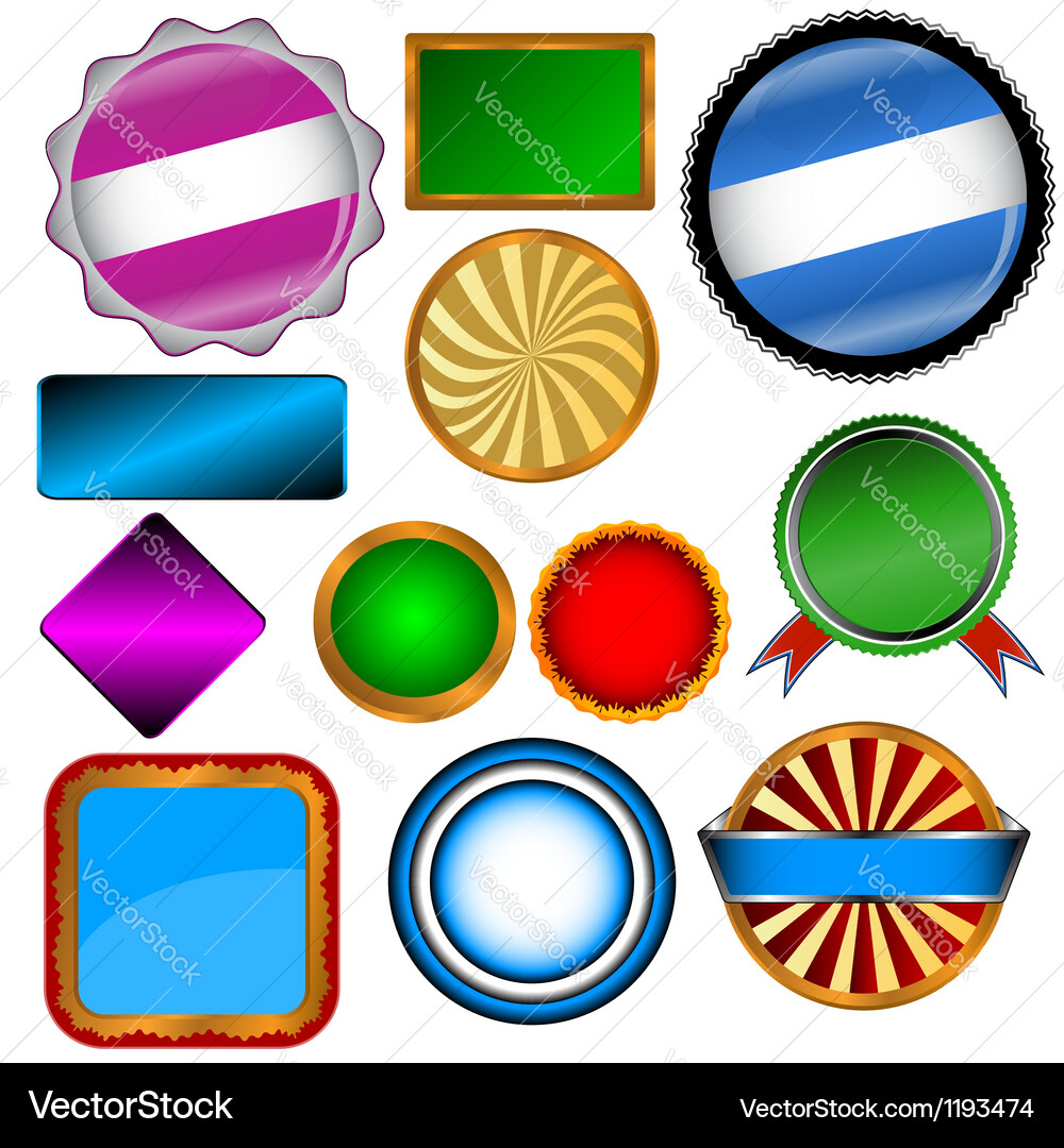 Set of various forms Vector Image