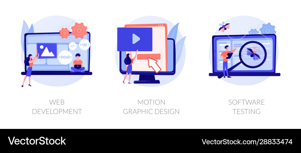Website development concept metaphors Vector Image