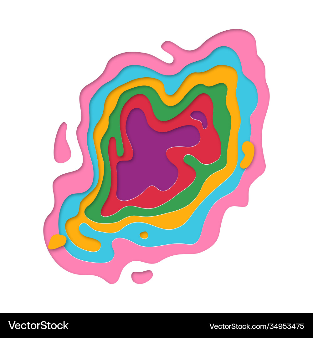3d papercut multi color layers texture background 3d papercut multi color layers texture background Vector Image