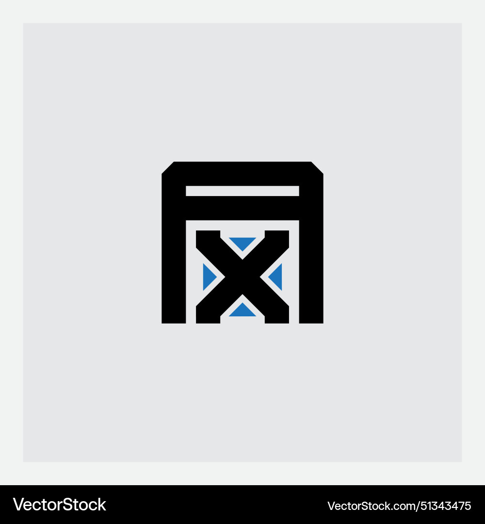 Ax - logotype with arrows design element or icon Vector Image