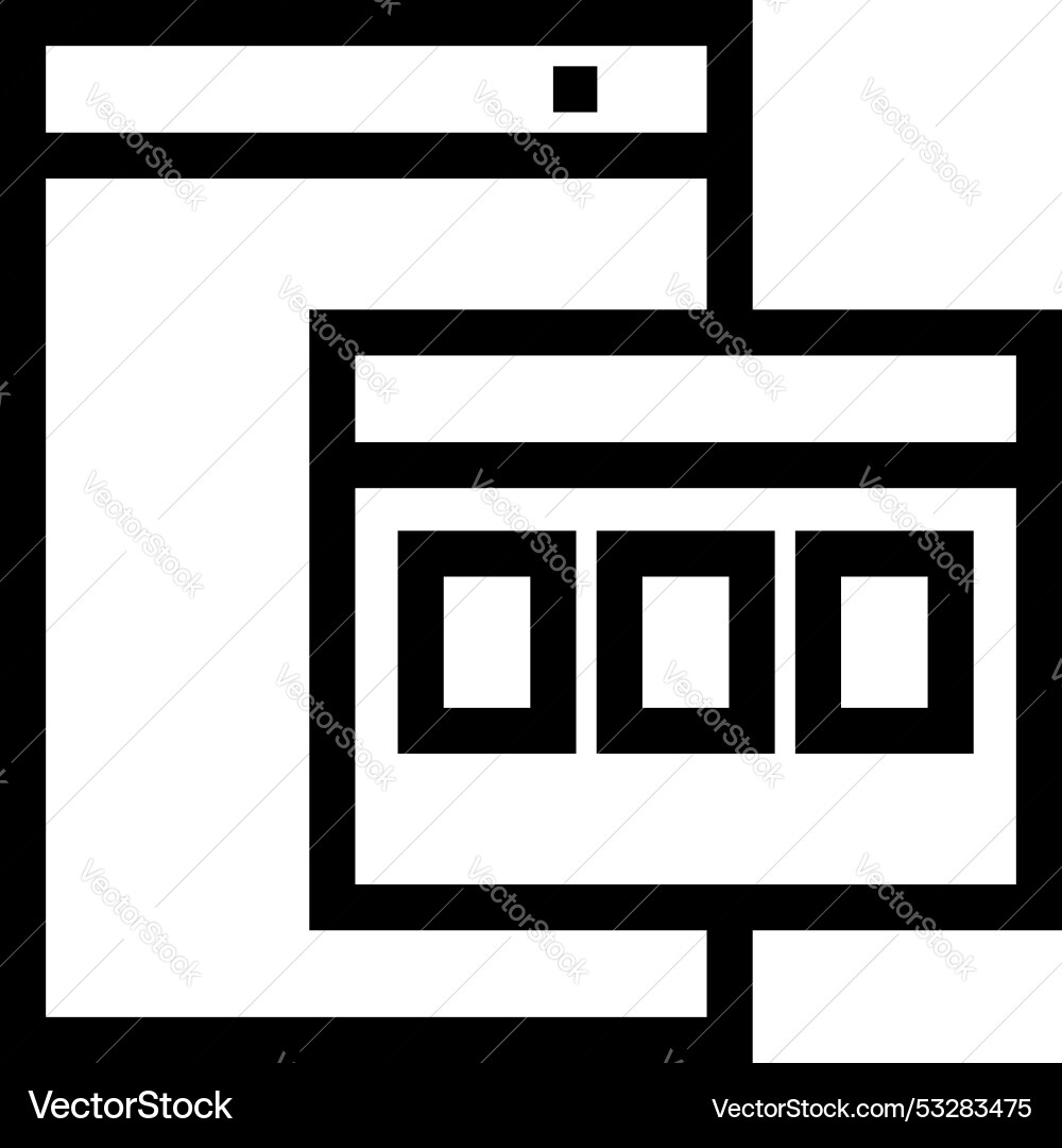 Browser icon outline style design isolated Vector Image