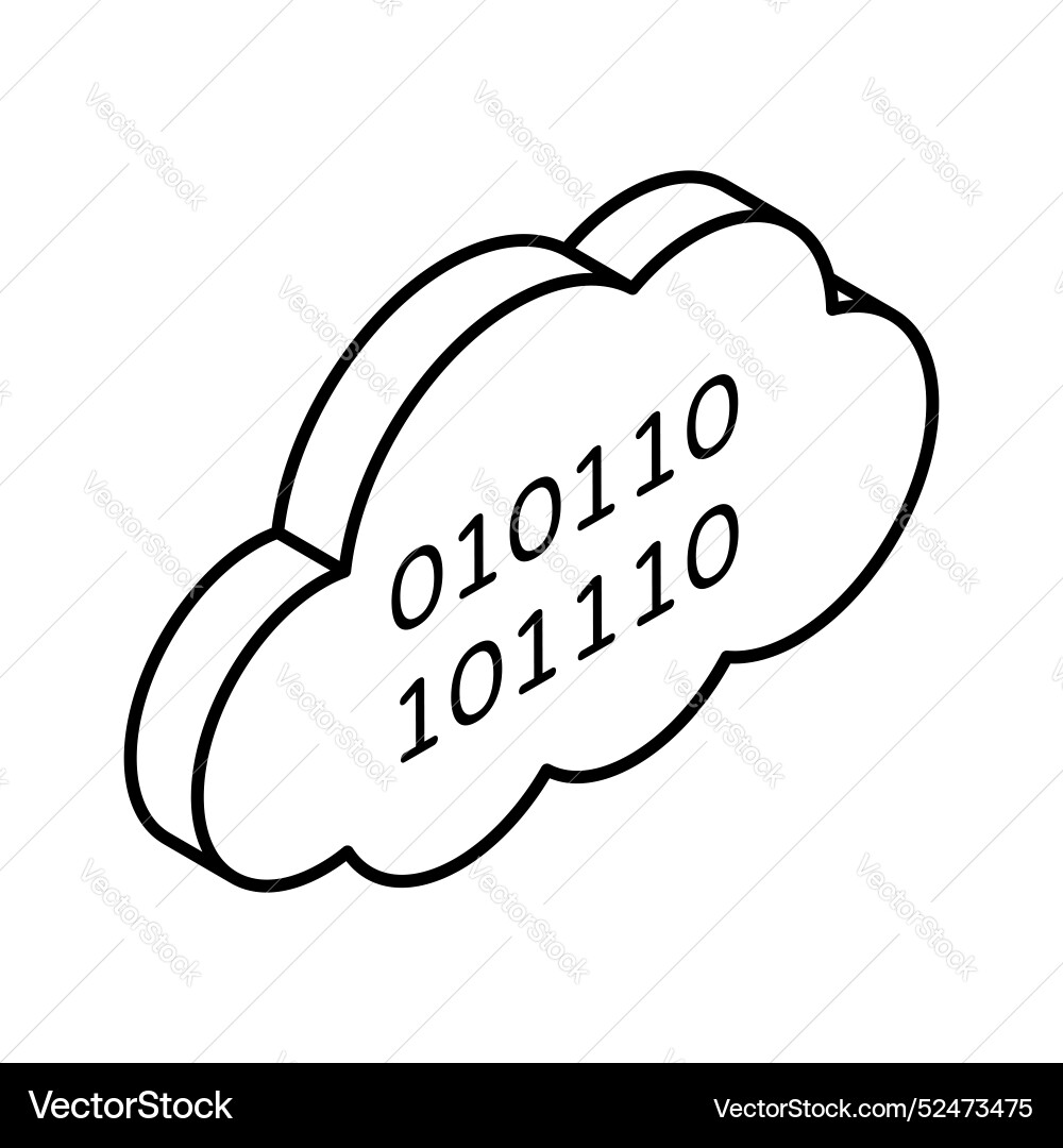 Cloud coding Vector Image