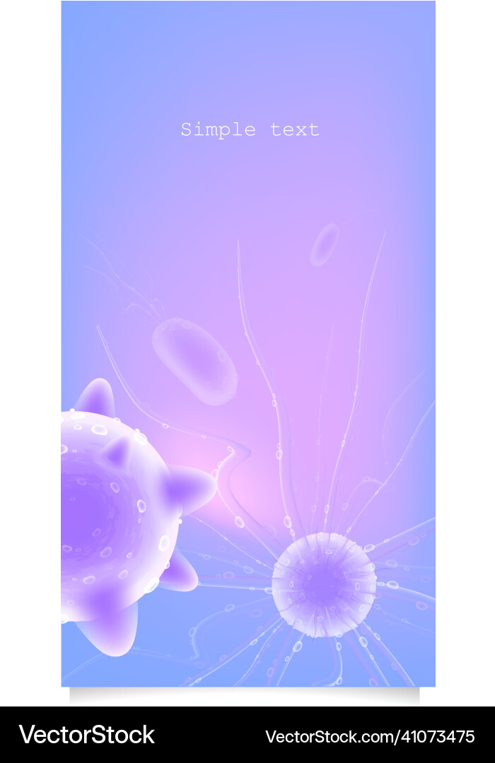 Microbe 3d color background with text space Microbe 3d color background with text space vector image
