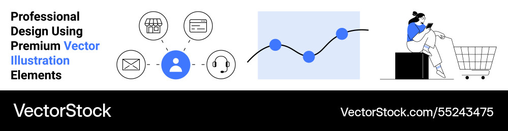 Omnichannel communication data analysis and e Omnichannel communication data analysis and e Vector Image