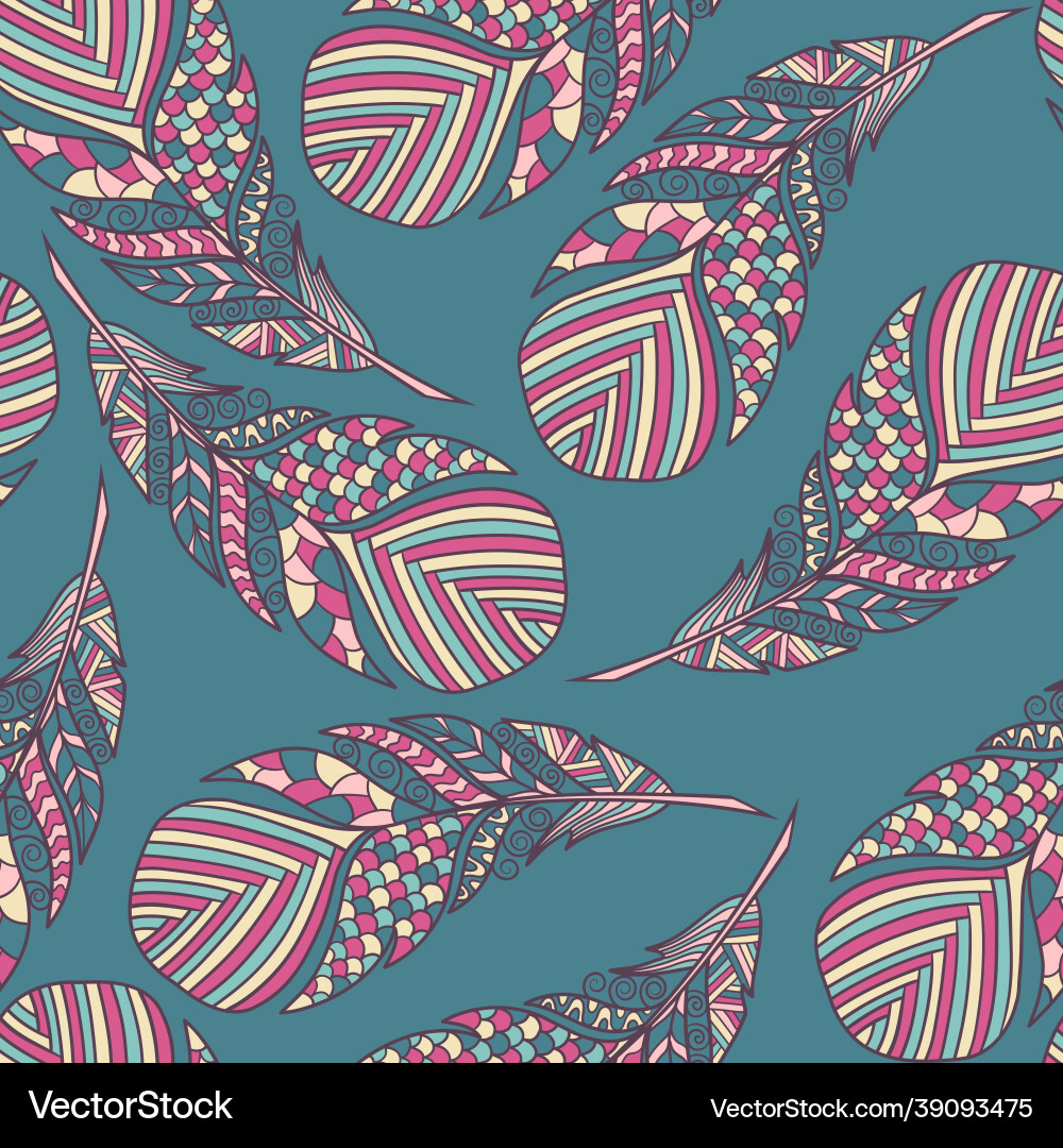 Seamless pattern with abstract zenart style Seamless pattern with abstract zenart style vector image