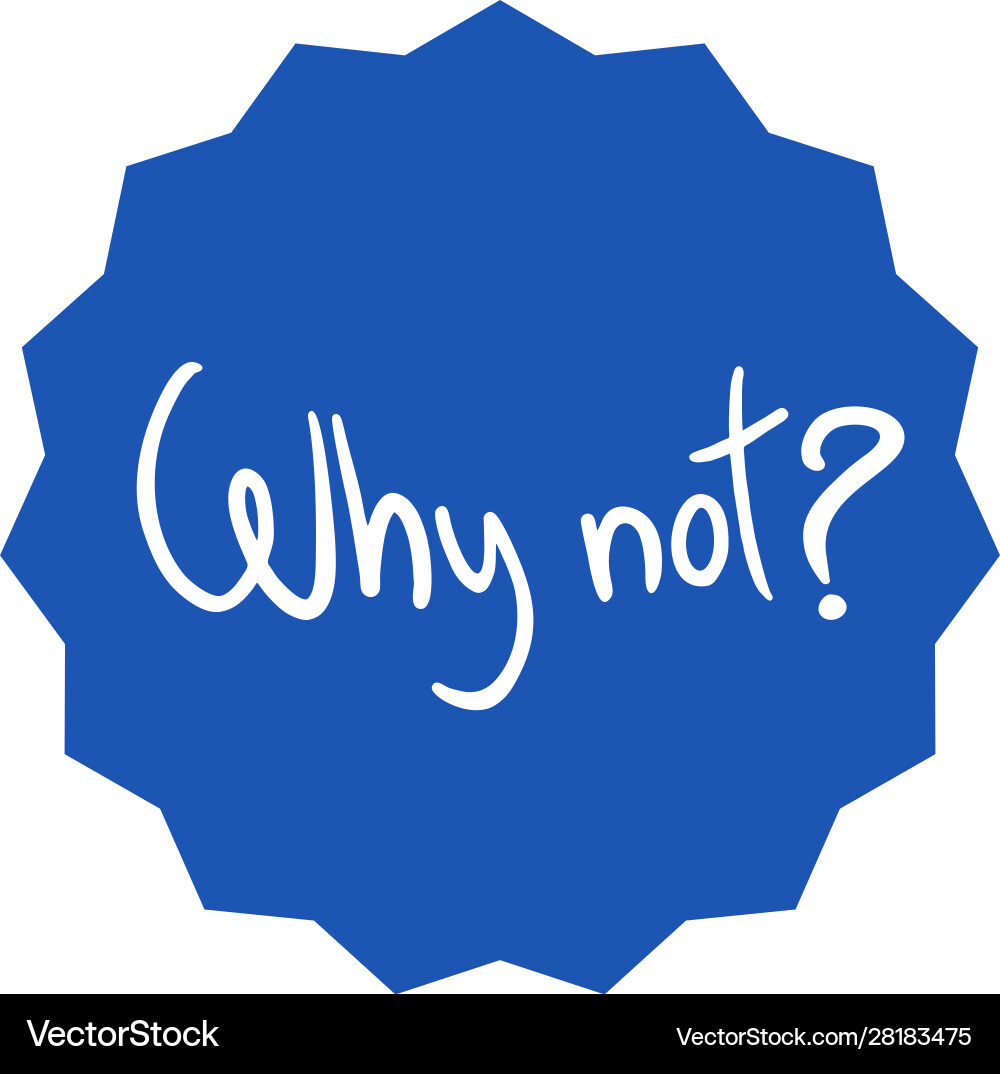 Why not message icon Vector Image