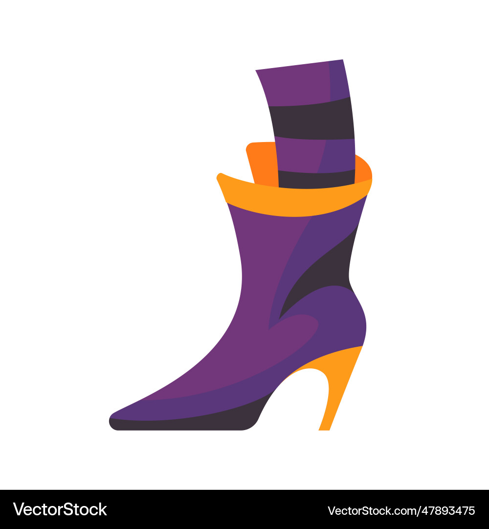 Witch shoes magic little wizards costume Witch shoes magic little wizards costume vector image