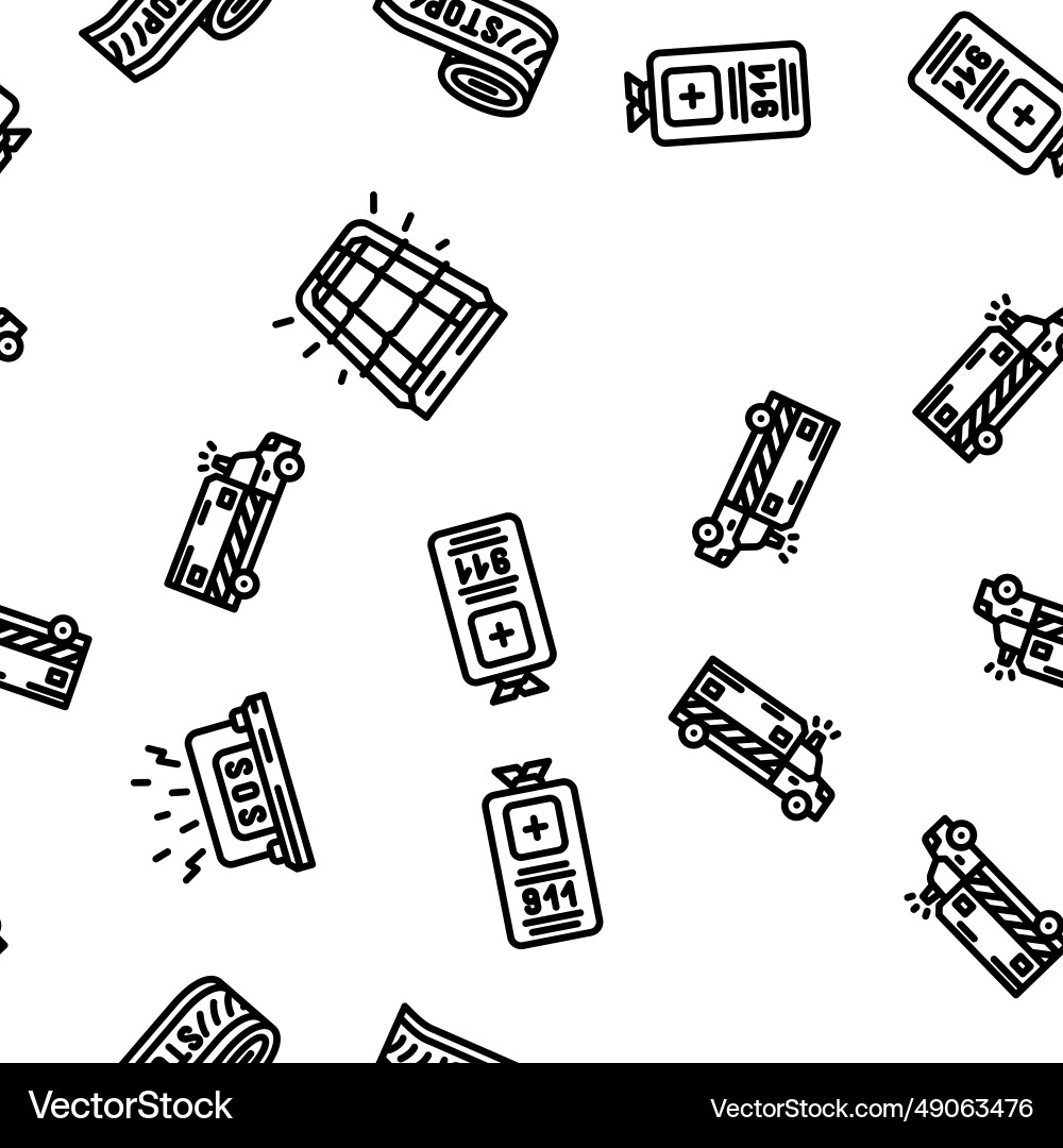 Alert caution error danger seamless pattern Vector Image