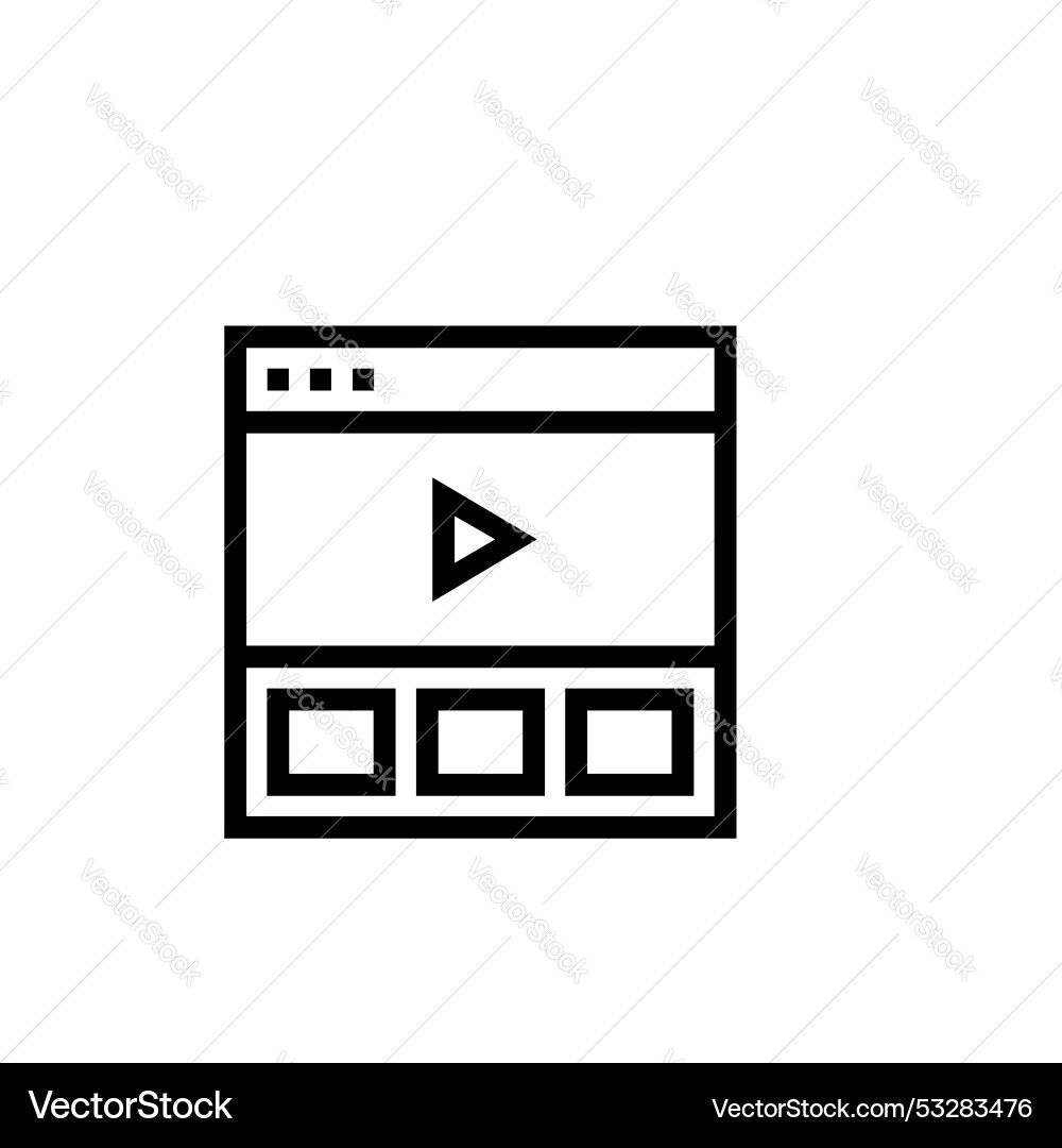 Browser icon outline style design isolated Browser icon outline style design isolated vector image