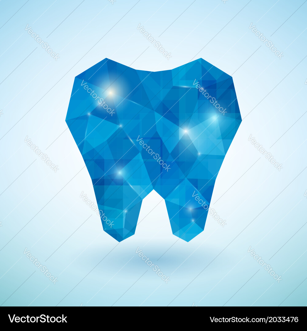 Crystal blue tooth Royalty Free Vector Image - VectorStock