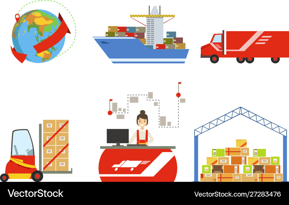 Frachttransport Logistik Frachttransport Logistik vektorbild
