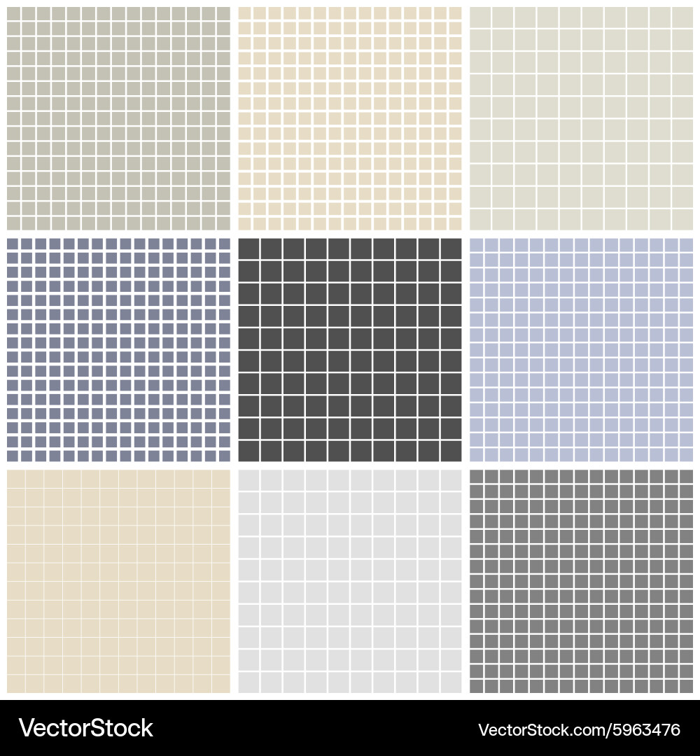 Geometric Mosaic Patterns vector image