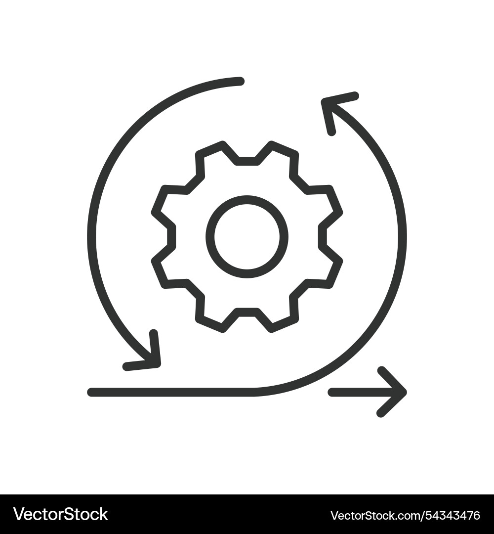 Increasing productivity icon in line design Increasing productivity icon in line design vector image