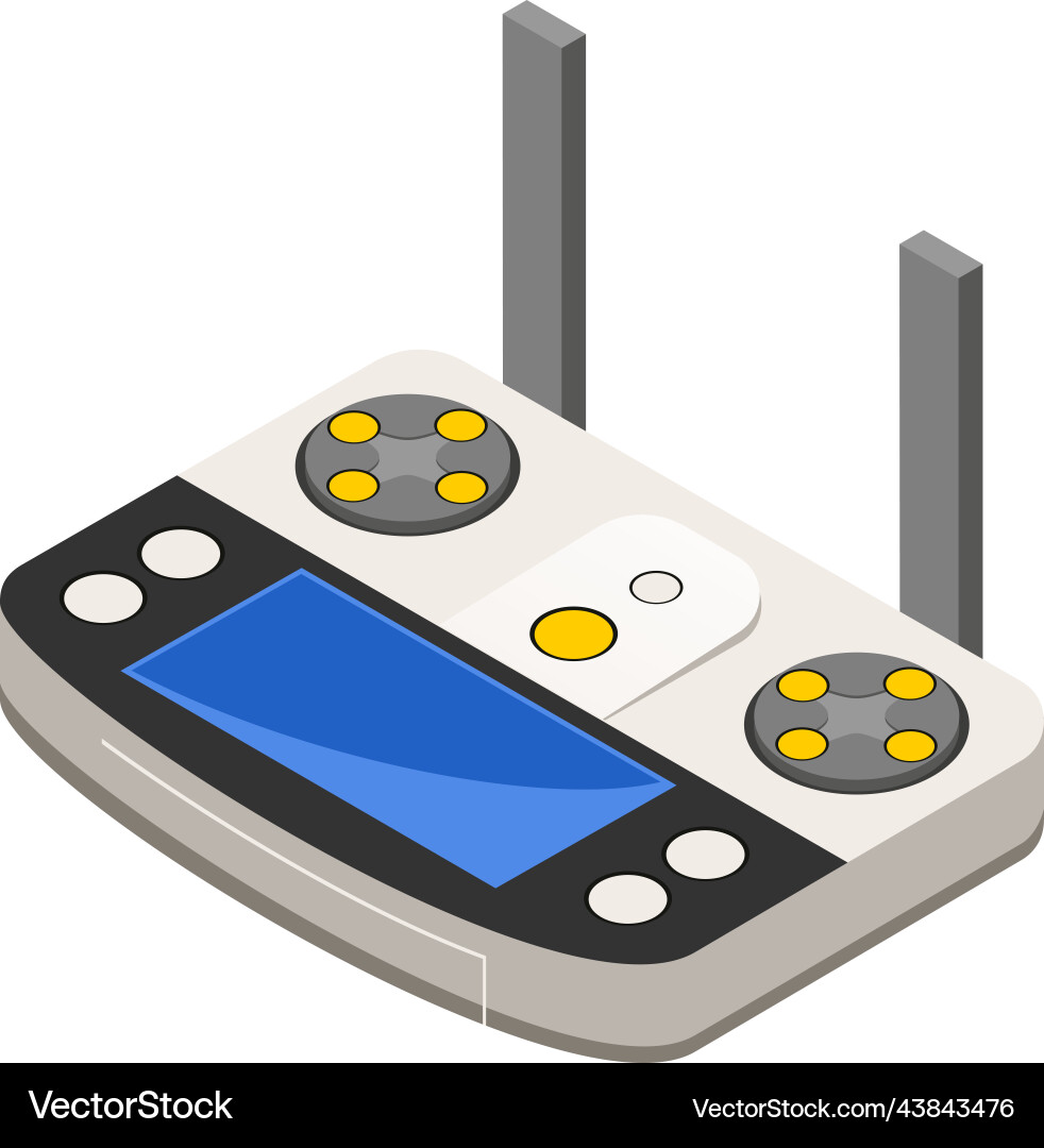 Isometric drone controller Isometric drone controller vector image