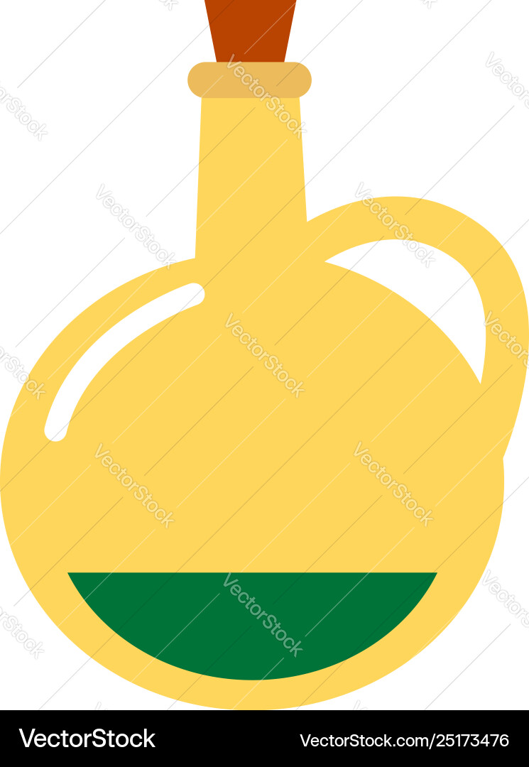 Portrait butter in a round conical flask Vector Image