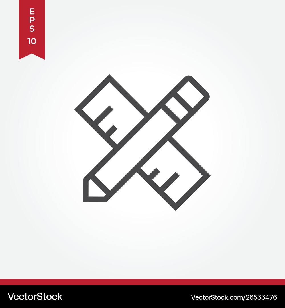 Ruler icon in modern style for web site Ruler icon in modern style for web site vector image