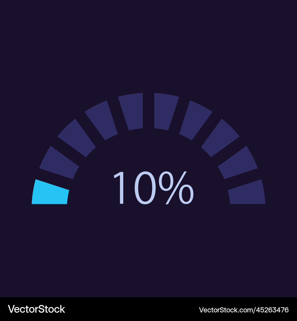 Segmented half circle infographic chart design Segmented half circle infographic chart design vector image