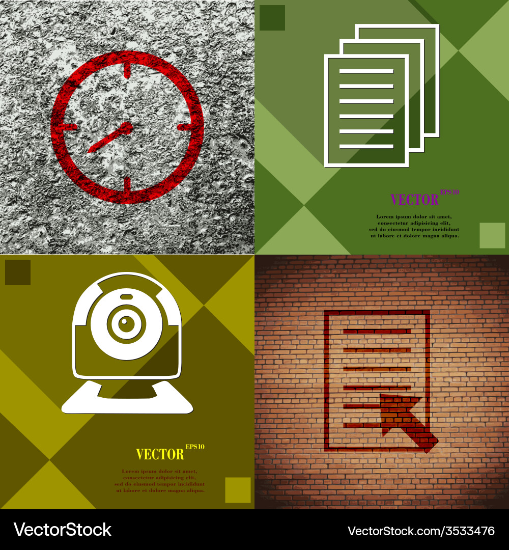 Set of abstract backgrounds with different web vector image