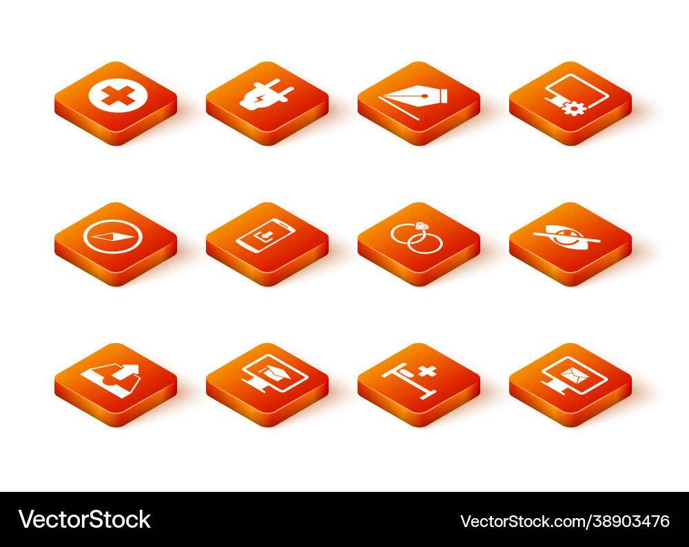 Set upload inbox monitor with graduation cap Set upload inbox monitor with graduation cap vector image