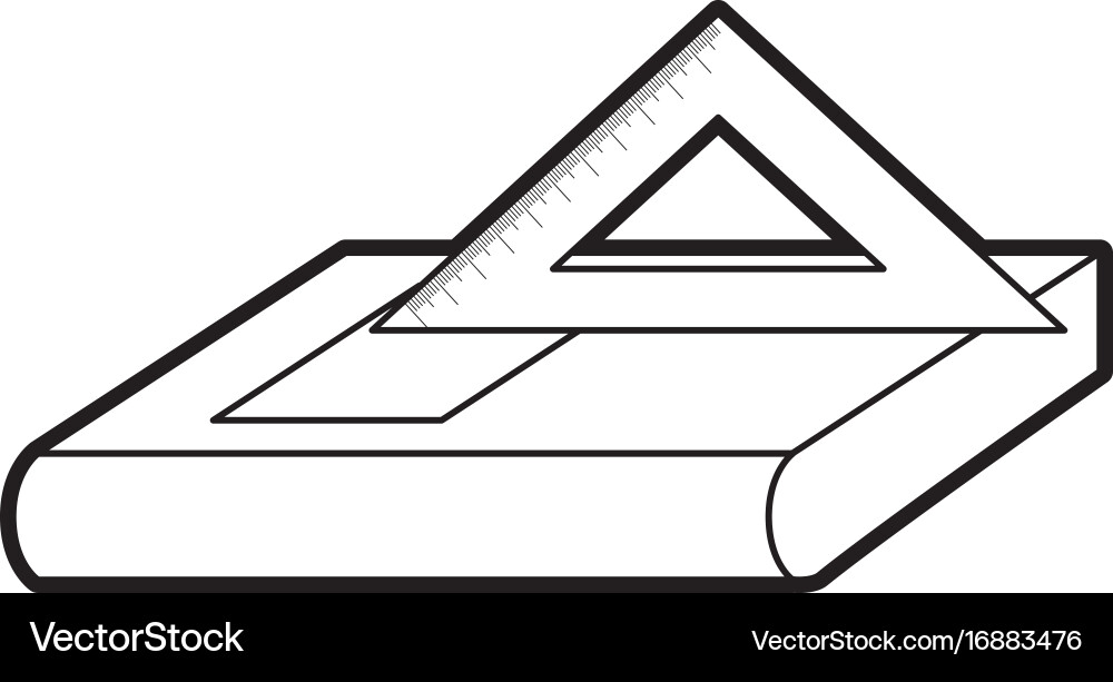 Text book with rule Vector Image