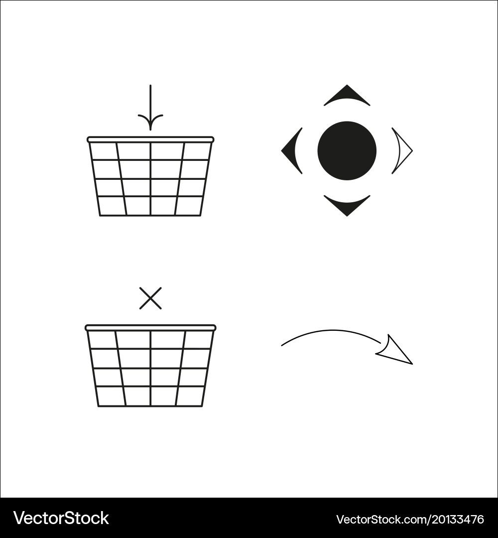 Web simple linear icon setsimple outline icons vector image