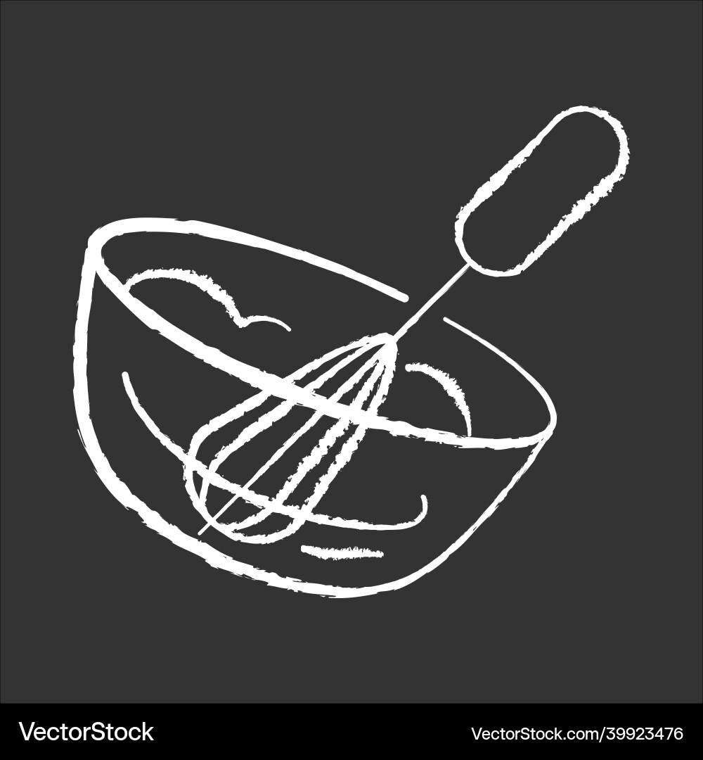 Whipping chalk white icon on black background Whipping chalk white icon on black background vector image
