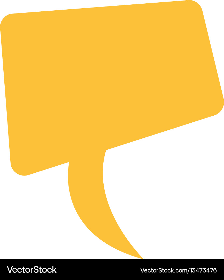 Yellow Dialogue Bubble Vector Image