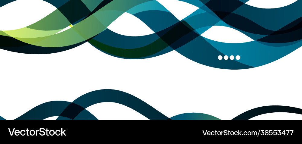 Abstract background - transparent overlapping wavy Vector Image