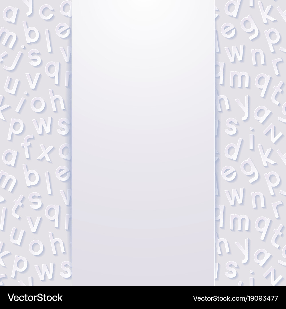Abstract background with alphabet Vector Image