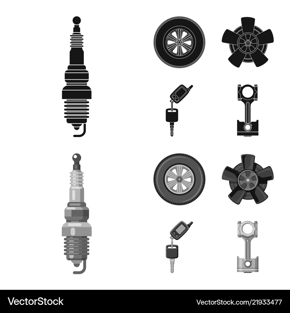 Auto and part sign set Auto and part sign set Vector Image