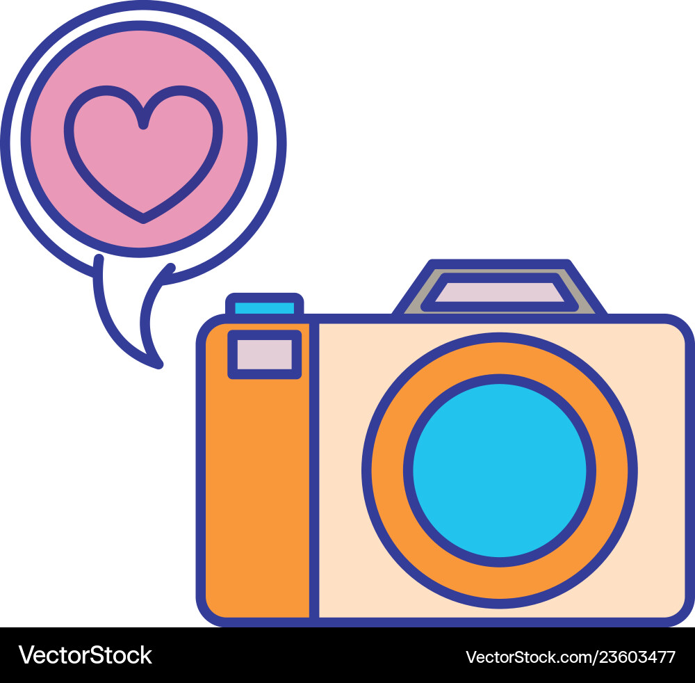 Camera with set icons isolated icon Camera with set icons isolated icon vector image