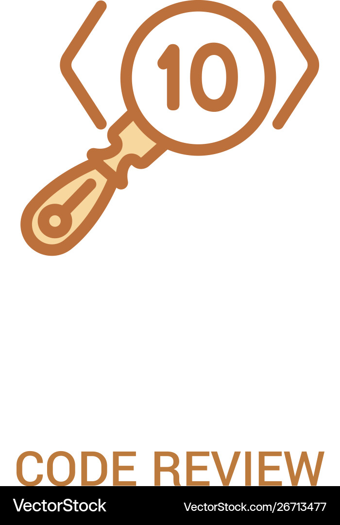 Code review concept 2 colored icon simple line Vector Image