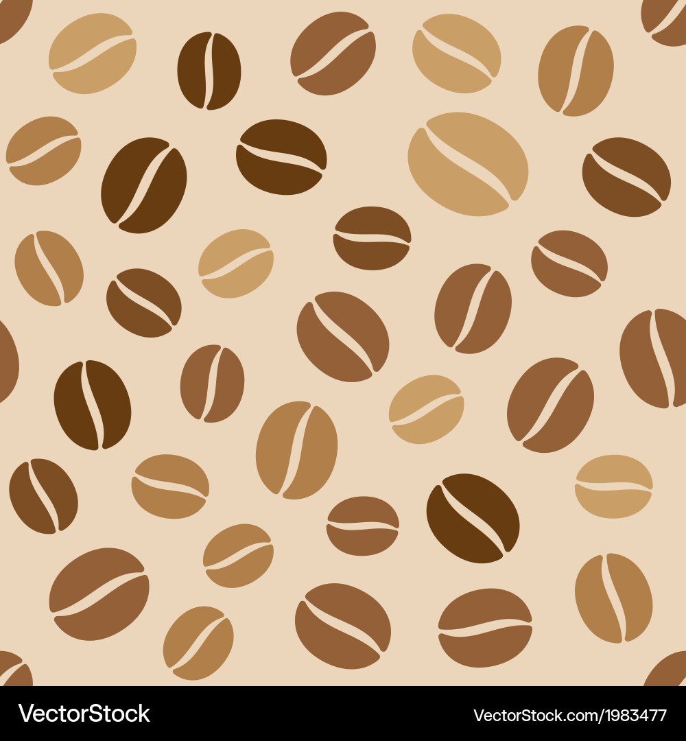 Coffee Beans Seamless Pattern Vector Image