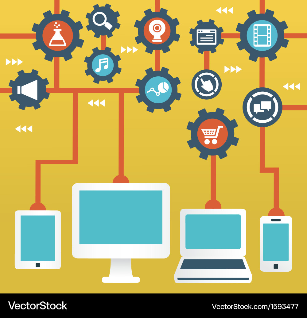 Concept of device function Royalty Free Vector Image