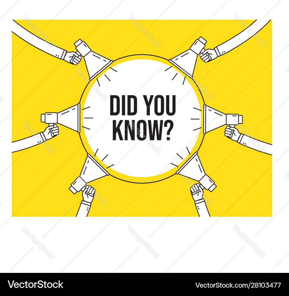 Did you know text in circle Did you know text in circle vector image