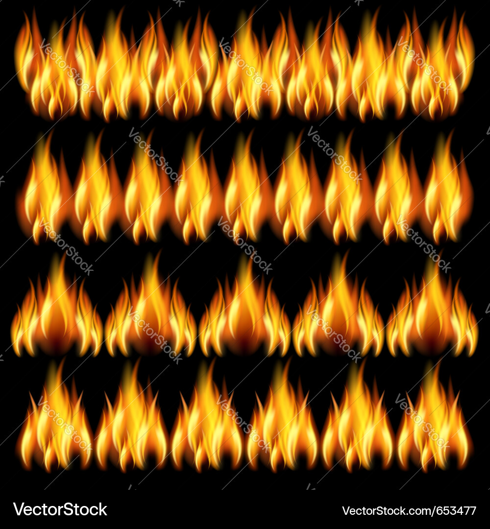 Dynamic Flame Background vector image