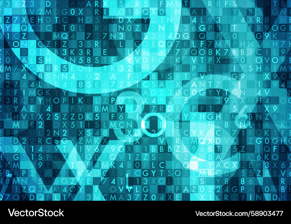 Encoded Data Stream Vector Image