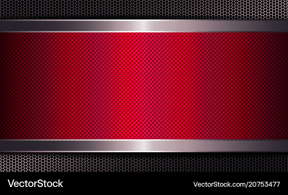Geometric background with a red frame and grid vector image