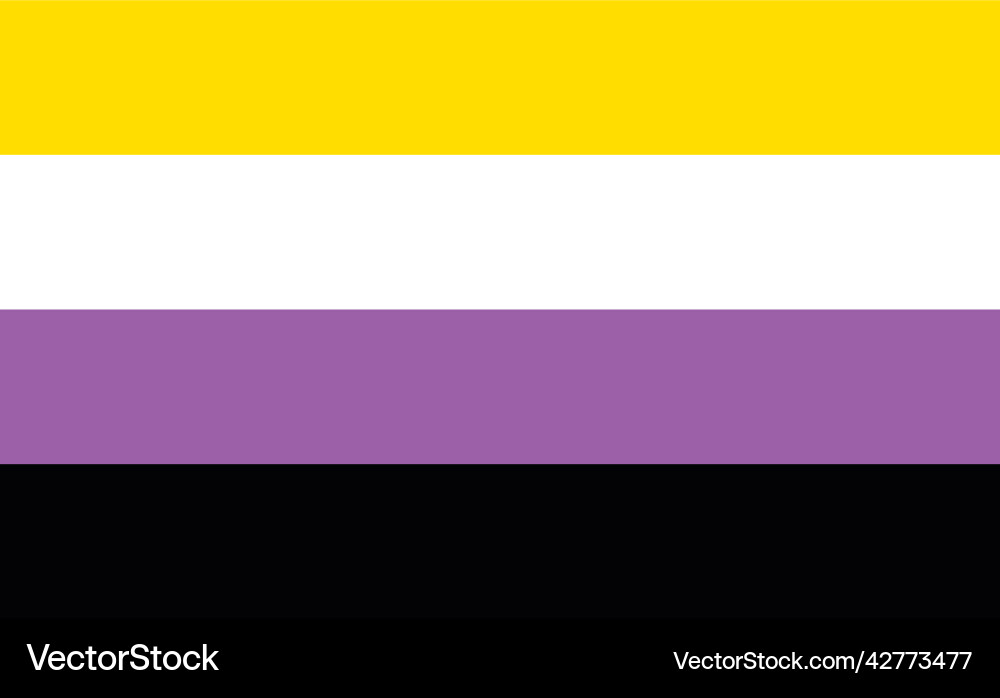 Non - binary flag one of a community lgbtq Vector Image