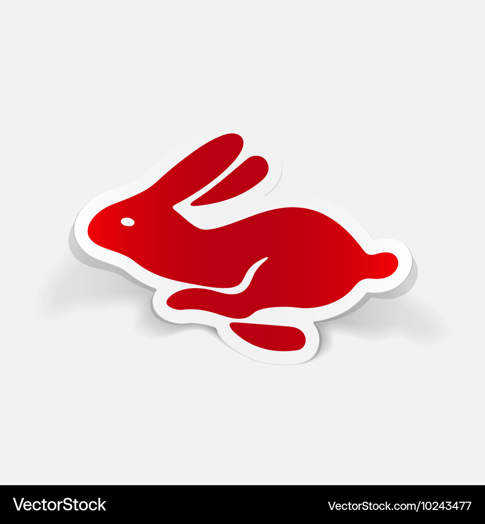 Realistic design element easter rabbit Vector Image