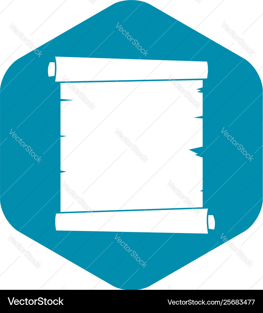 Retro scroll paper icon simple Retro scroll paper icon simple vector image