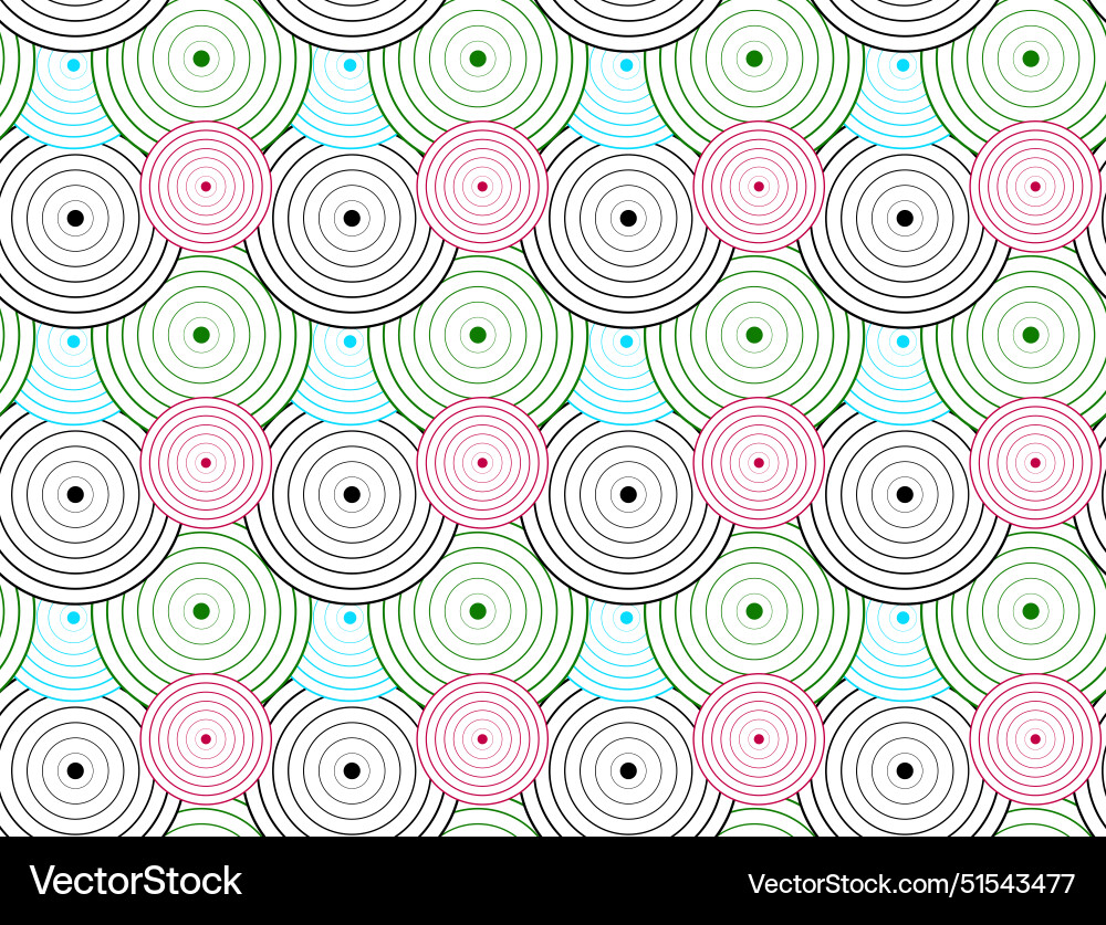 Seamless pattern design with different shapes vector image